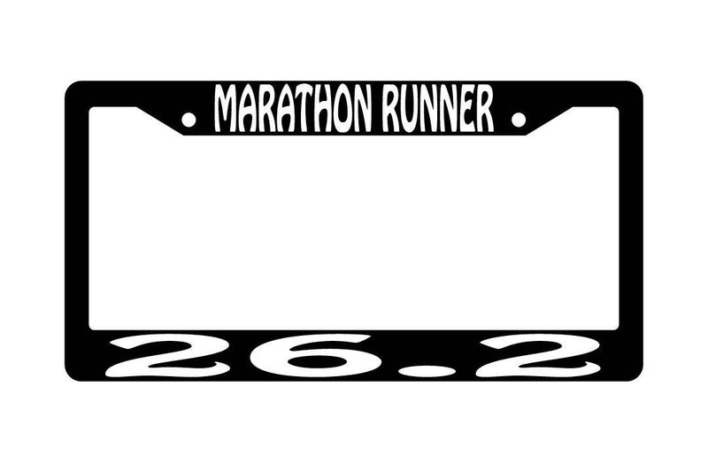 Black License Plate Frame MARATHON RUNNER 26.2 Auto Accessory  Mod-GRAPH9856236-1919