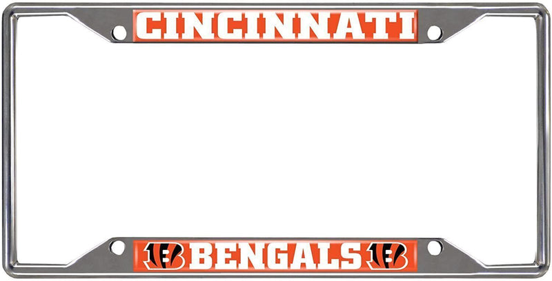 NFL Cincinnati Bengals Chrome Metal License Plate Frame