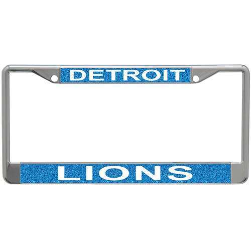 NFL Detroit Lions Metal Inlaid Acrylic License Plate Frame