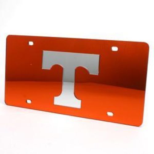 NCAA Tennessee Volunteers Inlaid Acrylic License Plate - Orange Background