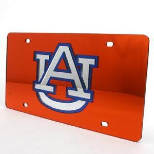 Auburn Tigers Inlaid Acrylic License Plate - Orange