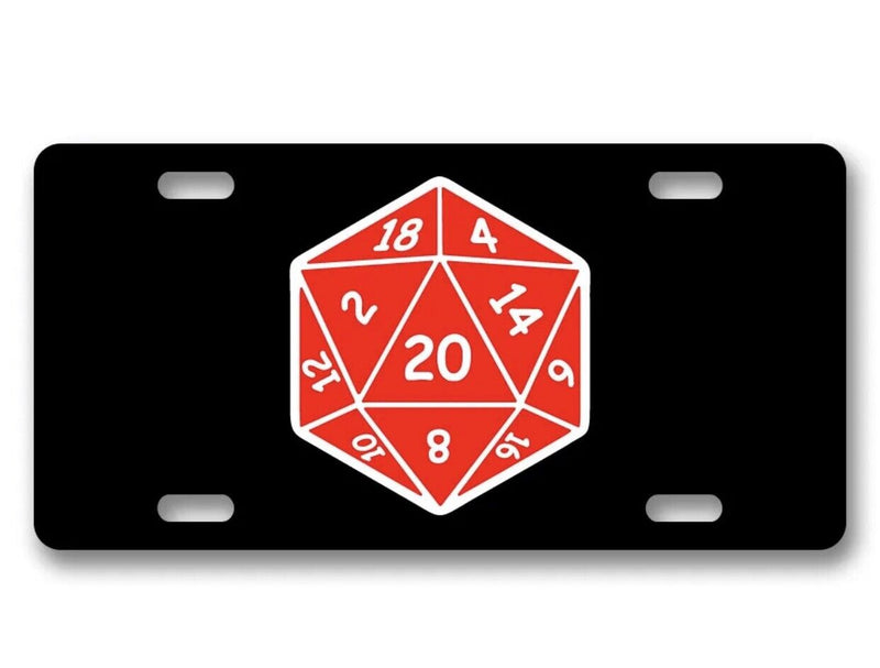 D&D RPG D20 Custom License Plate / Car Tag / Vanity Plate