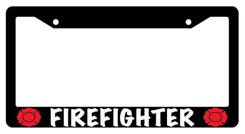 Black License Plate Frame FIREFor Fighter w/logo Auto Accessory  Mod-GRAPH9856236-2028