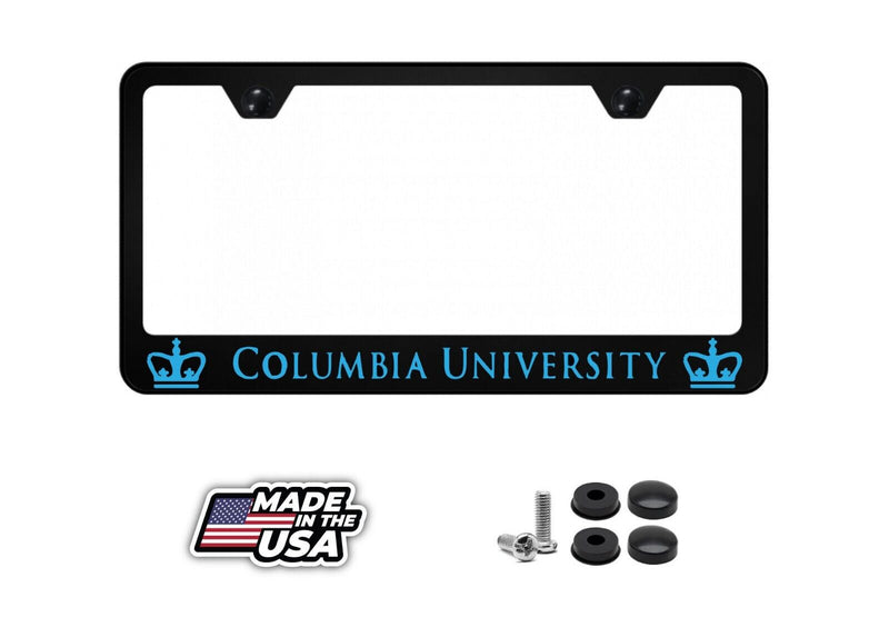 Columbia University Black License Plate Frame