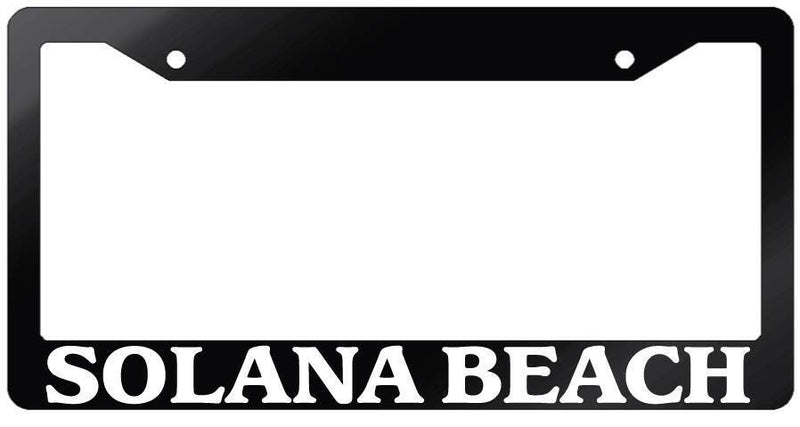 Glossy Black License Plate Frame SOLANA BEACH Auto Accessory  Mod-GRAPH9856236-6954
