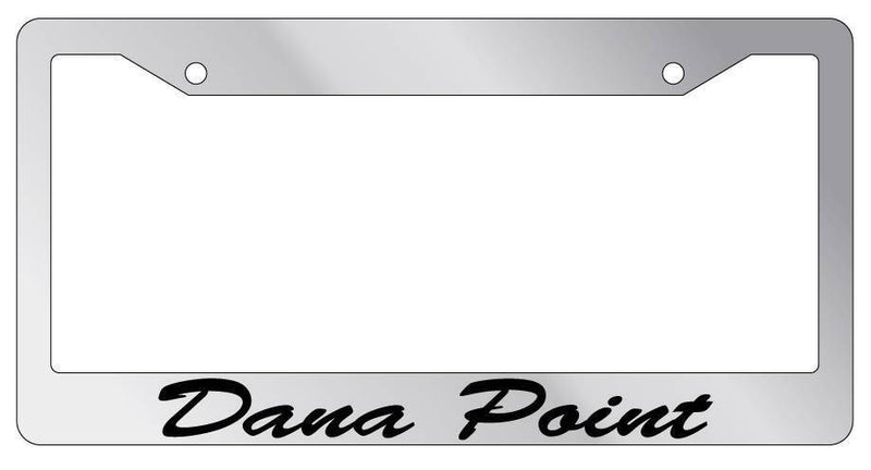 Chrome METAL License Plate Frame Dana Point Cursive Auto Accessory 1202  Mod-GRAPH9856236-8879