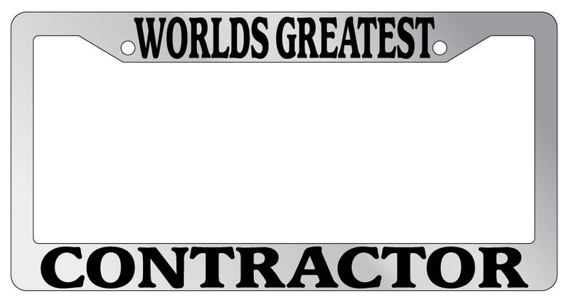 Chrome METAL License Plate Frame WORLD&