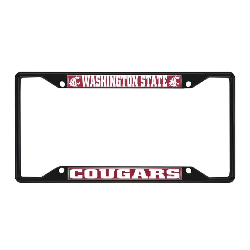 NCAA Washington State Cougars Black Metal License Plate Frame