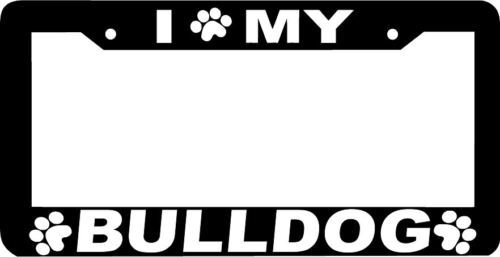 BULLDOG DOG paw print License Plate Frame