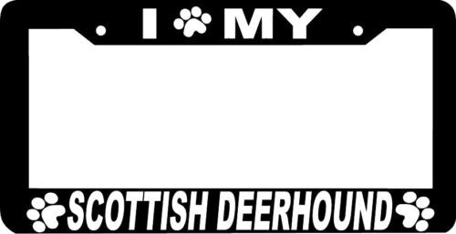 SCOTTISH DEERHOUND DOG paw print License Plate Frame