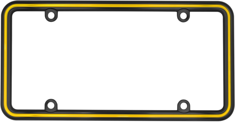 Black California License Plate Frame Yellow Legacy Edition Heavy Metal