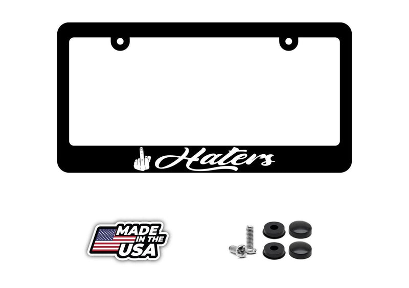 JDM F*ck Haters Drifting Racing Funny Black License Plate Frame (fh8tersf)