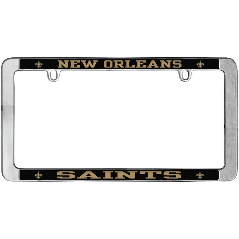 NFL New Orleans Saints Thin Metal License Plate Frame