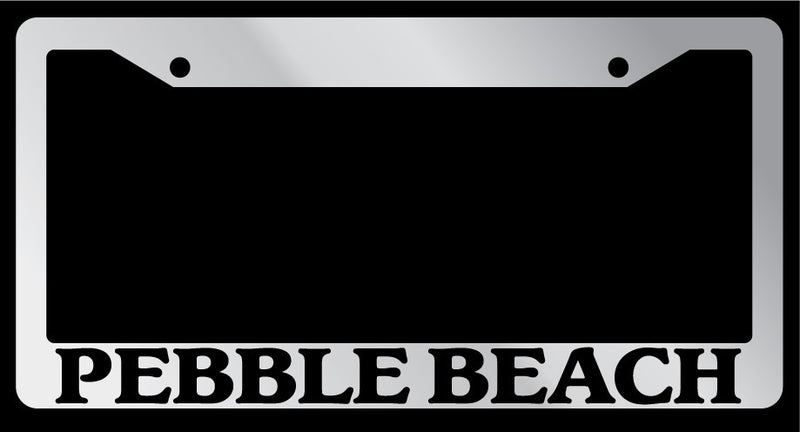 Chrome METAL License Plate Frame PEBBLE BEACH Auto Accessory 2500  Mod-GRAPH9856236-8924