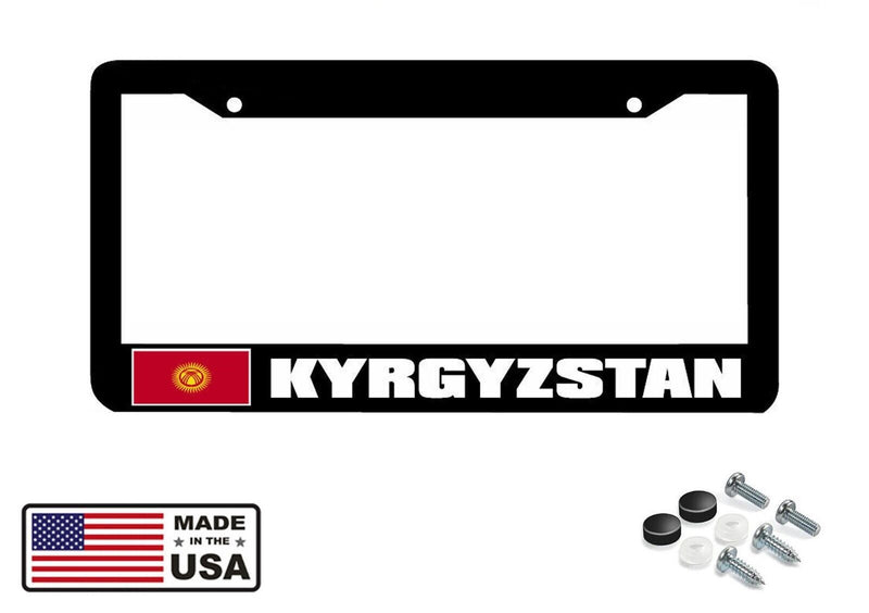 KYRGYZSTAN flag License Plate Frame Including Mounting Hardware Made In USA