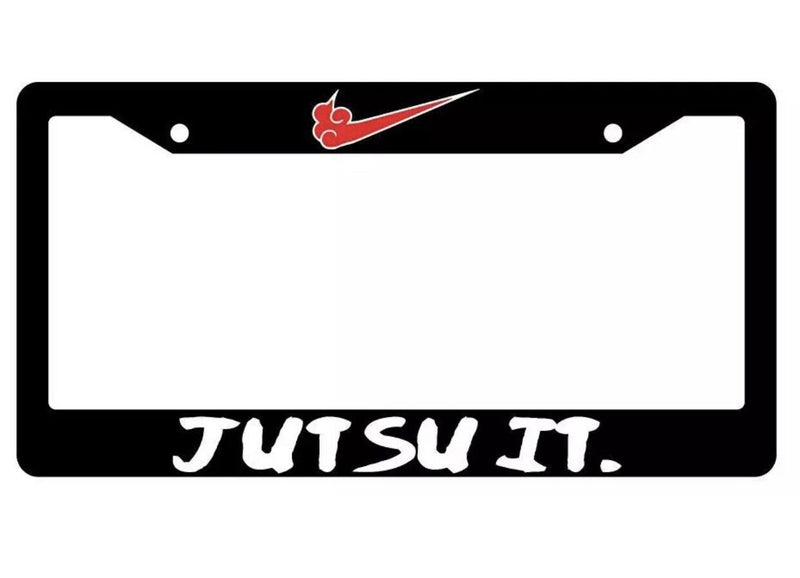 Jutsu It Black Plastic License Plate Frame Auto Accessory Naruto