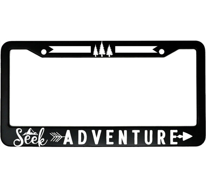 Seek Adventure Aluminum Car License Plate Frame