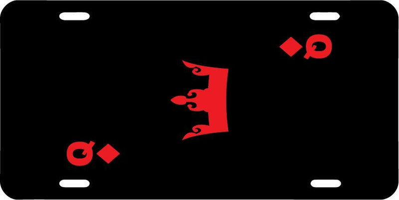 Queen Of Diamonds Black Vanity License Plate Mod-GRAPH9856236-7717