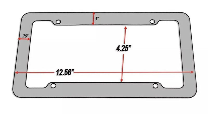 2PCS Car Auto Plastic Carbon Fiber License Plate Holder Frame Set Universal