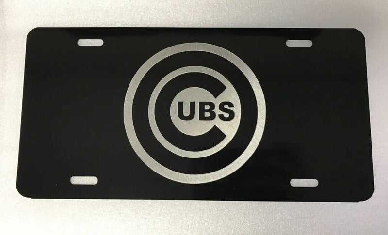 Chicago Cubs Logo Aluminium License Plate Highest Quality For All Vechicles