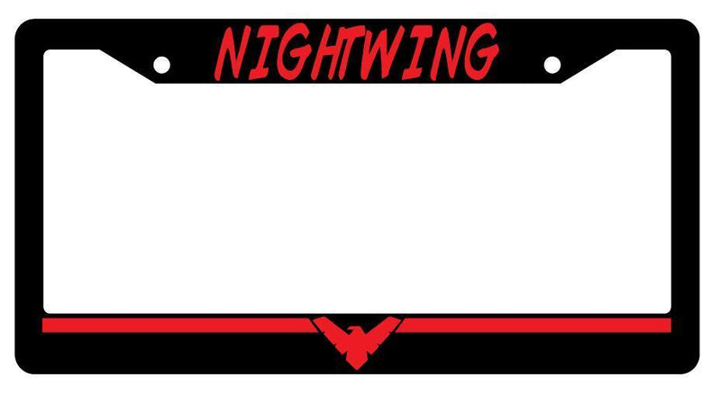 Nightwing RED Black Plastic License Plate Frame Auto Accessory DC  Mod-GRAPH9856236-727