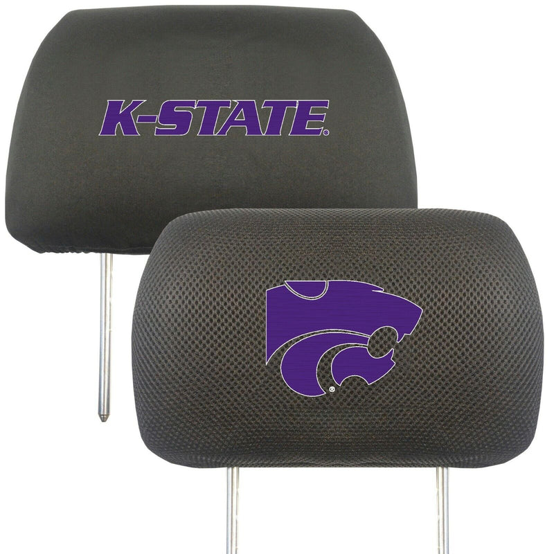 NCAA Kansas State Wildcats 2-Pc Embroidered Headrest Covers