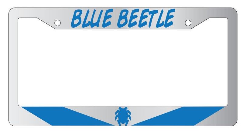 Blue Beetle Chrome License Plate Frame DC  Mod-GRAPH9856236-4305