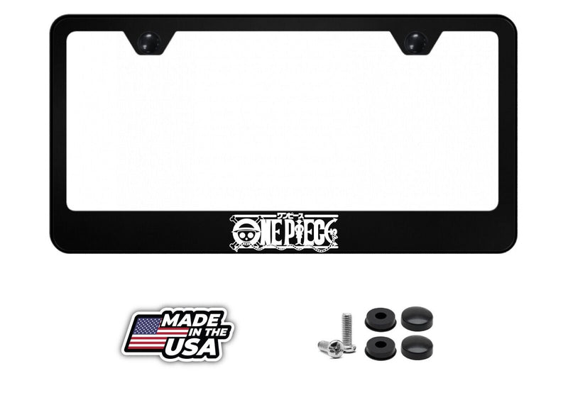ONE PIECE DUFFY License Plate Frame ; Reflective White ; Japanese Anime ; USA