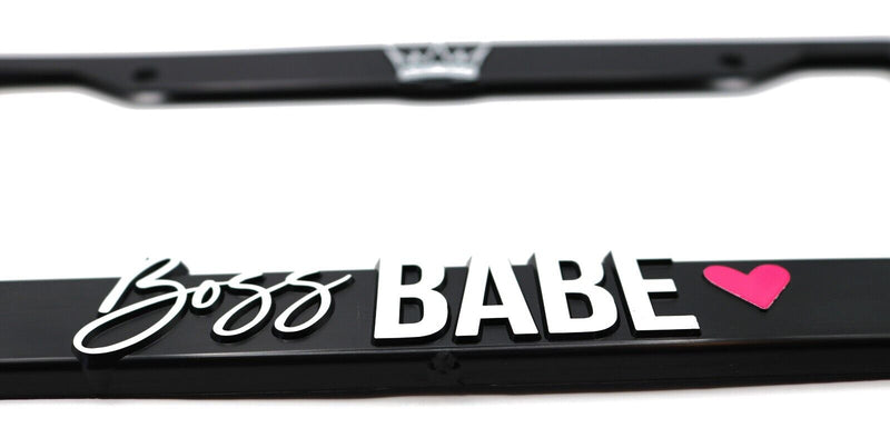 Boss Babe License Plate Frame
