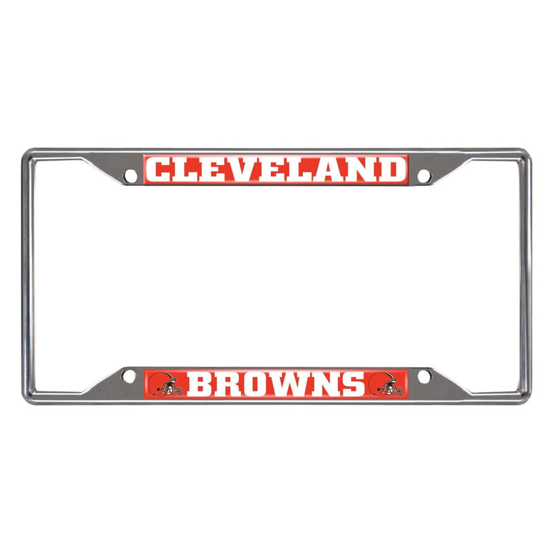 NFL Cleveland Browns Chrome Metal License Plate Frame