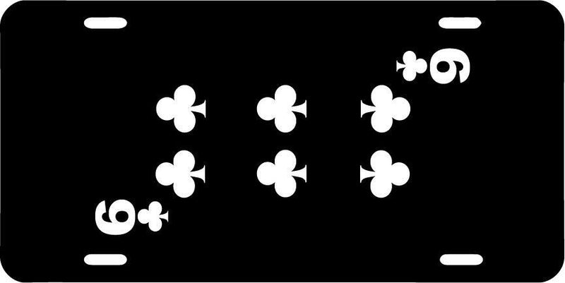 Six Of Clubs Black Vanity License Plate Mod-GRAPH9856236-7699