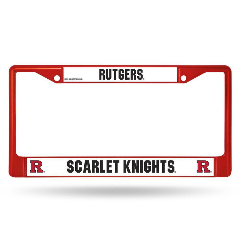 NCAA Rutgers Scarlet Knights Team Color Chrome License Plate Frame