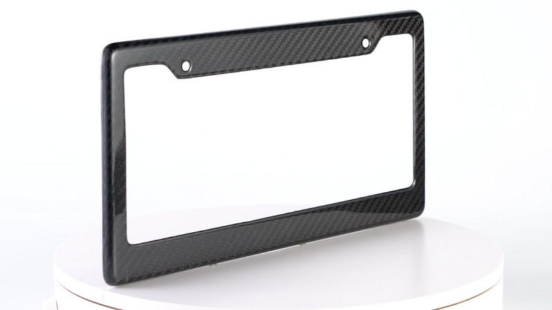 Real 100% Carbon Fiber License Plate Frame Cover Orignal 3K With Free Caps