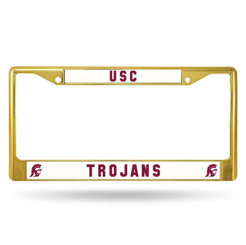 NCAA USC Trojans Team Color Chrome License Plate Frame