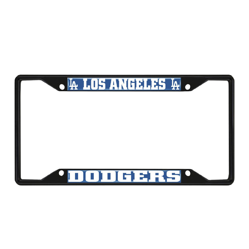 MLB Los Angeles Dodgers Black Metal License Plate Frame