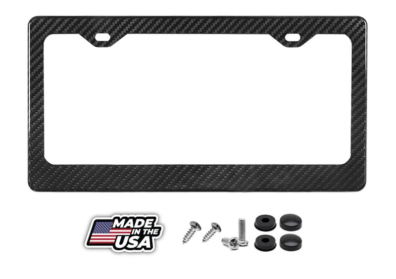 Real Dry Carbon Fiber Car License Plate Frame Cover 3K Twill Universal USA Size
