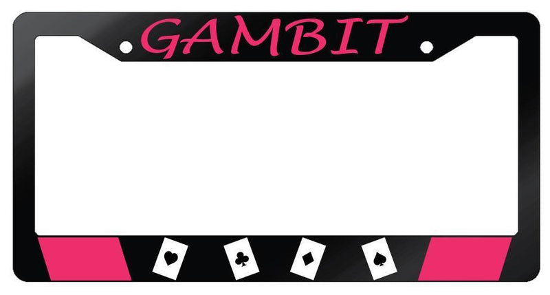 Gambit Glossy Black Plastic License Plate Frame For Marvel  Mod-GRAPH9856236-7415