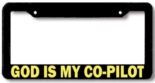 GOD IS MY CO PILOT co-pilot License Plate Frame