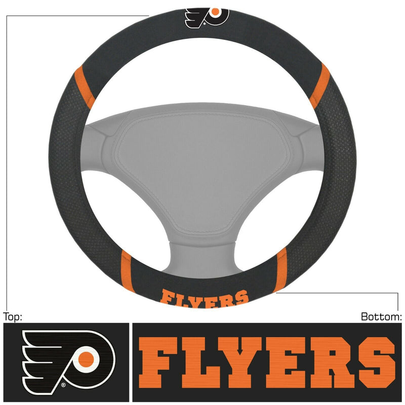 NHL Philadelphia Flyers Embroidered Steering Wheel Cover