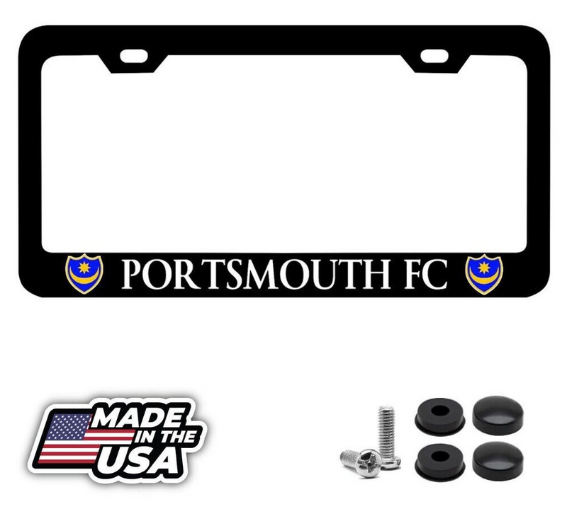 Black "PORTSMOUTH FC" License Plate Frame
