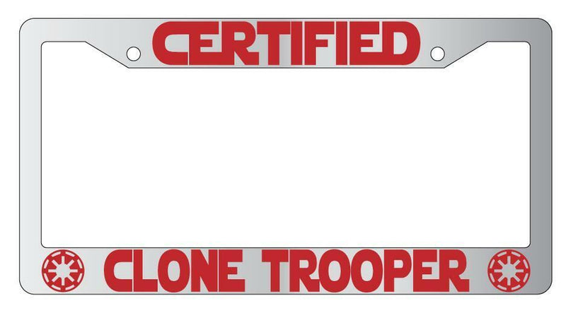 Certified For Clone Trooper Chrome Plastic License Plate Frame Star Wars  Mod-GRAPH9856236-6787