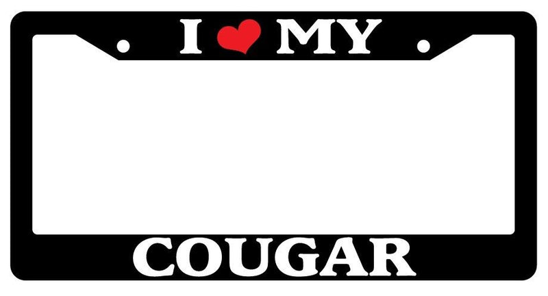 Black License Plate Frame I Heart My Cougar Cars Auto Accessory 1888  Mod-GRAPH9856236-3222