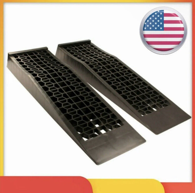 2Pcs Ramps Low Profile Plastic Car Service Ramps - FREE SHIPPING -US STOCK-NEW