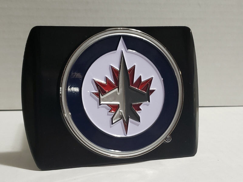 NHL Winnipeg Jets 3D Color on Black Metal Hitch Cover