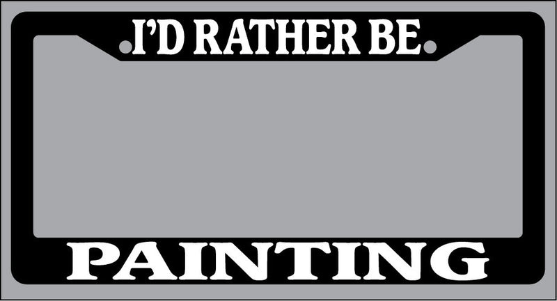 Black License Plate Frame "I&