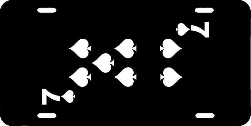 Seven Of Spades Black Vanity License Plate Mod-GRAPH9856236-7696