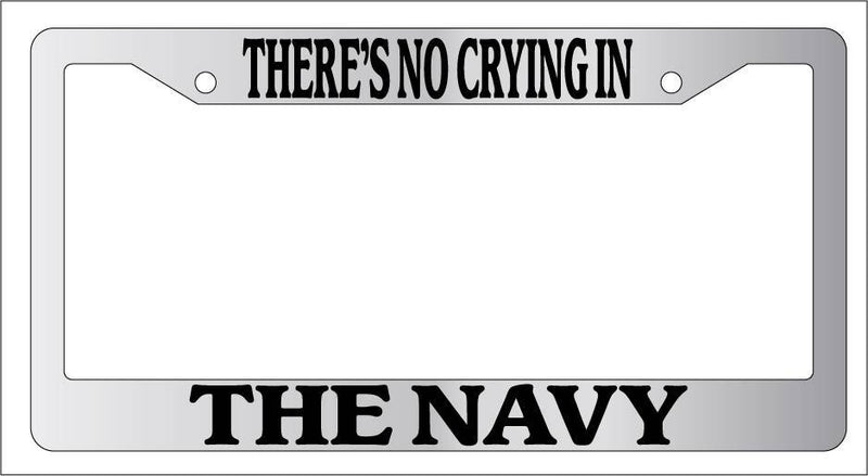Chrome METAL License Plate Frame THERE&