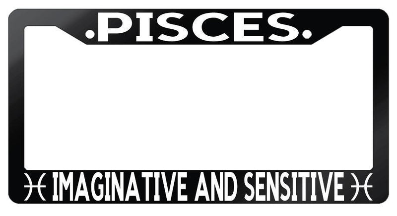 Black License Plate Frame Auto Accessory Pisces Imaginative and Sensitive  Mod-GRAPH9856236-2180