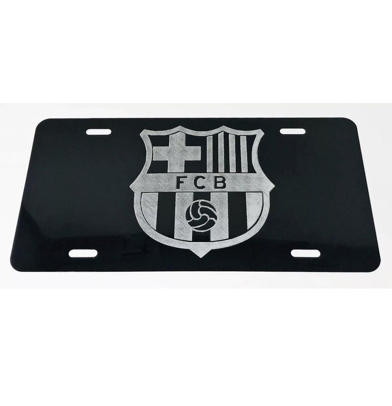 FCB Shield LOGO Car Tag Diamond Etched on Aluminum License Plate