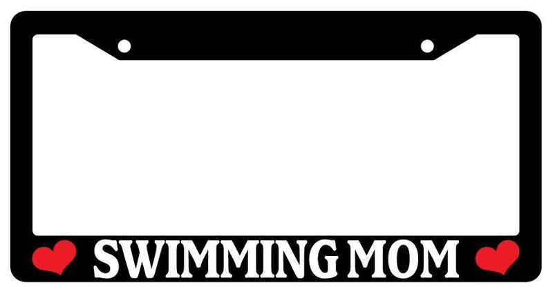 Black License Plate Frame SWIMMING MOM Auto Accessory Novelty  Mod-GRAPH9856236-1974